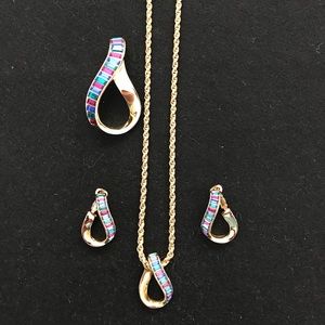 Swarovski four piece jewel tone set